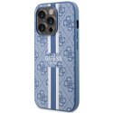 Guess nakładka do iPhone 14 Pro Max 6,7" GUHMP14XP4RPSB niebieska hardcase Magsafe 4G Printed Stripes