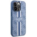 Guess nakładka do iPhone 14 Pro Max 6,7" GUHMP14XP4RPSB niebieska hardcase Magsafe 4G Printed Stripes