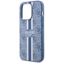 Guess nakładka do iPhone 14 Pro Max 6,7" GUHMP14XP4RPSB niebieska hardcase Magsafe 4G Printed Stripes