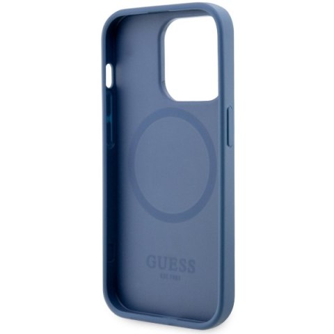 Guess nakładka do iPhone 14 Pro Max 6,7" GUHMP14XP4RPSB niebieska hardcase Magsafe 4G Printed Stripes Guess nakładka do iPhone 14 Pro Max 6,7" GUHMP14XP4RPSB niebieska hardcase Magsafe 4G Printed Stripes