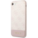 Guess nakładka do iPhone 7 / 8 / SE GUHCI8G4GLPI różowa HC PC/TPU 4G PU Bottom Stripe