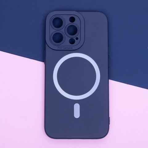 Nakładka Silicon Mag do iPhone 12 Pro 6,1" ciemnoniebieska Nakładka Silicon Mag do iPhone 12 Pro 6,1" ciemnoniebieska