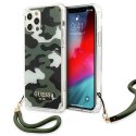 Guess nakładka do iPhone 12 Pro Max 6,7" GUHCP12LKSARKA zielona hard case Camo Collection