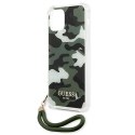 Guess nakładka do iPhone 12 Pro Max 6,7" GUHCP12LKSARKA zielona hard case Camo Collection