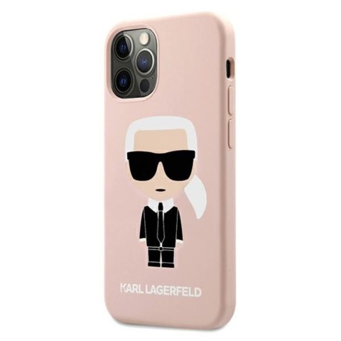 Karl Lagerfeld nakładka do iPhone 12 Mini 5,4" KLHCP12SSLFKPI jasno-różowe hard case Silicone Iconic Karl Lagerfeld nakładka do iPhone 12 Mini 5,4" KLHCP12SSLFKPI jasno-różowe hard case Silicone Iconic