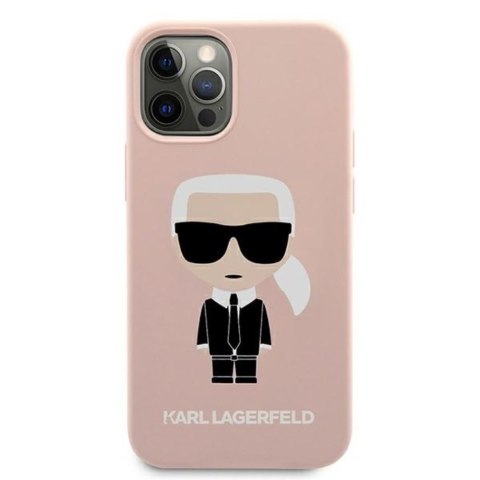Karl Lagerfeld nakładka do iPhone 12 Mini 5,4" KLHCP12SSLFKPI jasno-różowe hard case Silicone Iconic Karl Lagerfeld nakładka do iPhone 12 Mini 5,4" KLHCP12SSLFKPI jasno-różowe hard case Silicone Iconic