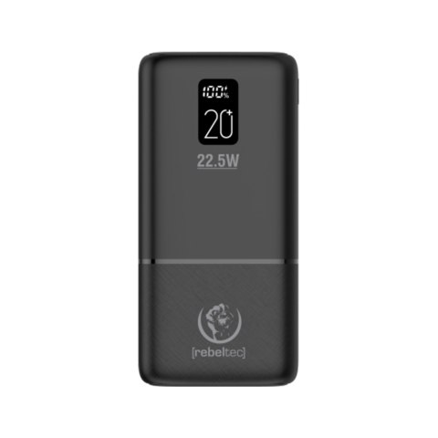 Rebeltec power bank P20 LCDPD 22,5W 20000mAh czarny Rebeltec power bank P20 LCDPD 22,5W 20000mAh czarny