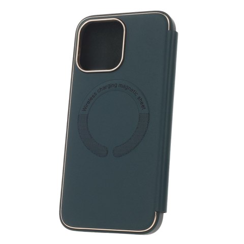 Etui Smart Gold Frame Mag do iPhone 14 Plus 6,7" ciemnozielony Etui Smart Gold Frame Mag do iPhone 14 Plus 6,7" ciemnozielony