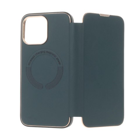 Etui Smart Gold Frame Mag do iPhone 14 Plus 6,7" ciemnozielony Etui Smart Gold Frame Mag do iPhone 14 Plus 6,7" ciemnozielony