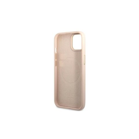 Guess nakładka do iPhone 13 Pro 6,1" GUHMP13LU4GPRP różowa HC Magsafe 4G PU Logo Plate Guess nakładka do iPhone 13 Pro 6,1" GUHMP13LU4GPRP różowa HC Magsafe 4G PU Logo Plate