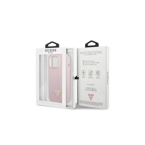 Guess nakładka do iPhone 13 Pro Max GUHCP13XSLTGU fioletowe hard case Silicone Triangle Logo Guess nakładka do iPhone 13 Pro Max GUHCP13XSLTGU fioletowe hard case Silicone Triangle Logo