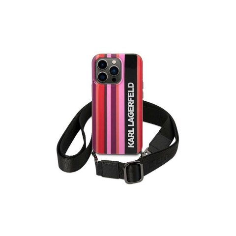 Karl Lagefeld nakładka do iPhone 14 Pro 6,1" KLHCP14LSTSTP różowa hardcase Color Stripes Strap Karl Lagefeld nakładka do iPhone 14 Pro 6,1" KLHCP14LSTSTP różowa hardcase Color Stripes Strap