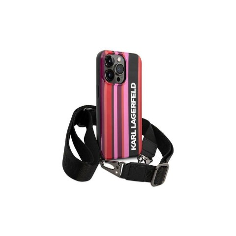 Karl Lagefeld nakładka do iPhone 14 Pro 6,1" KLHCP14LSTSTP różowa hardcase Color Stripes Strap Karl Lagefeld nakładka do iPhone 14 Pro 6,1" KLHCP14LSTSTP różowa hardcase Color Stripes Strap