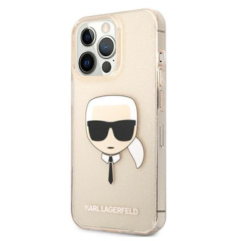 Karl Lagerfeld nakładka do iPhone 13 Pro Max 6,7" KLHCP13XKHTUGLGO złota hard case Glitter Karl`s Head Karl Lagerfeld nakładka do iPhone 13 Pro Max 6,7" KLHCP13XKHTUGLGO złota hard case Glitter Karl`s Head