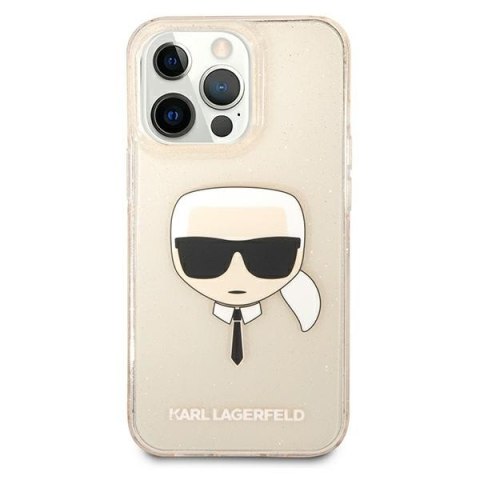 Karl Lagerfeld nakładka do iPhone 13 Pro Max 6,7" KLHCP13XKHTUGLGO złota hard case Glitter Karl`s Head Karl Lagerfeld nakładka do iPhone 13 Pro Max 6,7" KLHCP13XKHTUGLGO złota hard case Glitter Karl`s Head