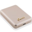 Guess power bank indukcyjny 15W GUPBM5ALGSGD 5000mAh złoty MagSafe Metal Script Logo