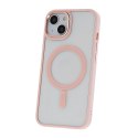 Nakładka Satin Clear Mag do iPhone 14 Plus 6,7" różowa