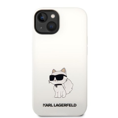 Karl Lagerfeld nakładka do iPhone 14 Plus 6,7" KLHCP14MSNCHBCH biała HC Silicone NFT Choupette Karl Lagerfeld nakładka do iPhone 14 Plus 6,7" KLHCP14MSNCHBCH biała HC Silicone NFT Choupette