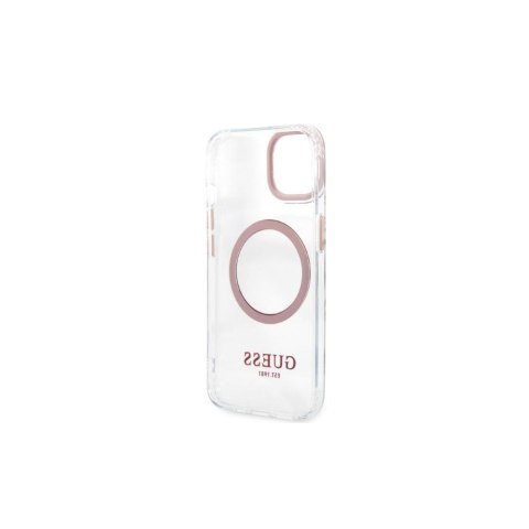 Guess nakładka do iPhone 13 Pro / 13 6,1" GUHMP13LHTRMP różowa hard case Metal Outline Magsafe Guess nakładka do iPhone 13 Pro / 13 6,1" GUHMP13LHTRMP różowa hard case Metal Outline Magsafe