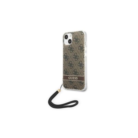 Guess nakładka do iPhone 14 Plus 6,7" GUOHCP14MH4STW brązowa HC PC/TPU Print 4G Cord