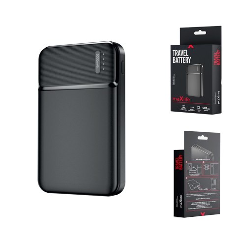 Maxlife power bank MXPB-01 5000 mAh czarny Maxlife power bank MXPB-01 5000 mAh czarny