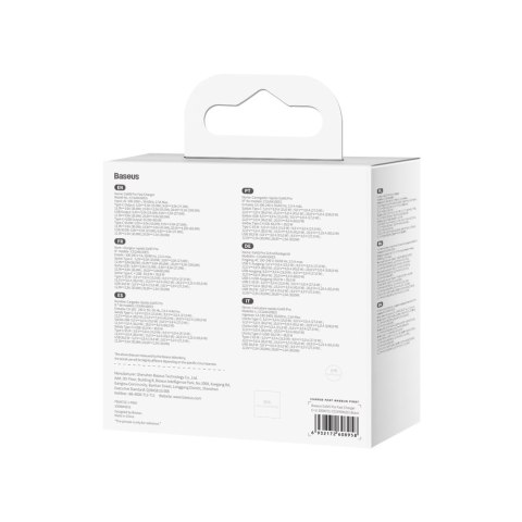 Baseus ładowarka sieciowa GaN5 Pro PD 100W 1x USB-C 1x USB czarna + kabel USB-C - USB-C Baseus ładowarka sieciowa GaN5 Pro PD 100W 1x USB-C 1x USB czarna + kabel USB-C - USB-C