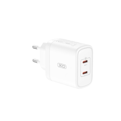 XO ładowarka sieciowa CE08 PD 50W 2x USB-C biała + kabel USB-C - USB-C XO ładowarka sieciowa CE08 PD 50W 2x USB-C biała + kabel USB-C - USB-C