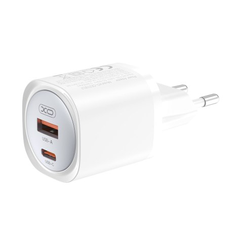XO ładowarka sieciowa CE21 PD 33W 1x USB-C 1x USB biała + kabel USB-C - Lightning XO ładowarka sieciowa CE21 PD 33W 1x USB-C 1x USB biała + kabel USB-C - Lightning