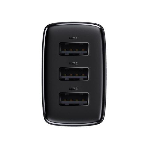 Baseus ładowarka sieciowa Compact 3 x USB czarna 17W Baseus ładowarka sieciowa Compact 3 x USB czarna 17W