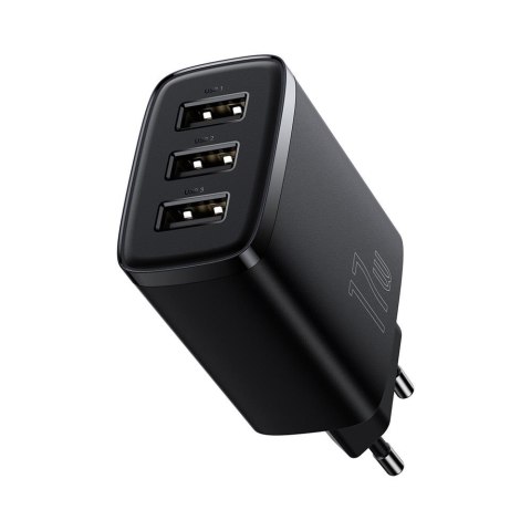 Baseus ładowarka sieciowa Compact 3 x USB czarna 17W Baseus ładowarka sieciowa Compact 3 x USB czarna 17W