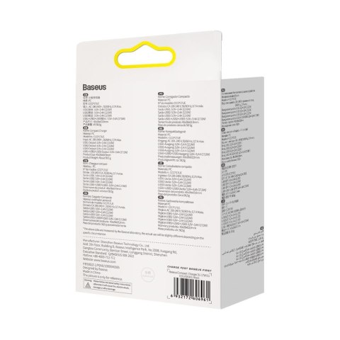 Baseus ładowarka sieciowa Compact 3 x USB czarna 17W Baseus ładowarka sieciowa Compact 3 x USB czarna 17W