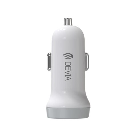 Devia ładowarka samochodowa Smart 2x USB 3,1A biała + kabel USB-C Devia ładowarka samochodowa Smart 2x USB 3,1A biała + kabel USB-C