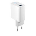 Forever ładowarka sieciowa GaN PD QC TC-06-65AC 1x USB-C 1x USB 65W biała