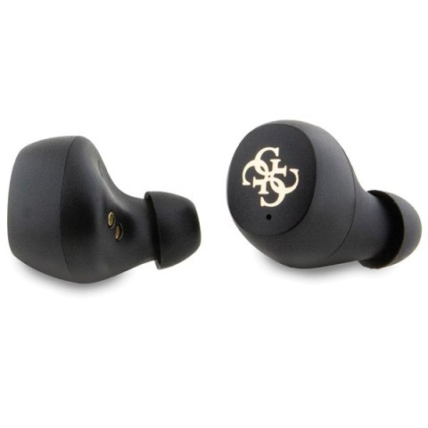 Guess słuchawki Bluetooth GUTWSP4EGK TWS ENC 4G PU METAL LOGO czarne Guess słuchawki Bluetooth GUTWSP4EGK TWS ENC 4G PU METAL LOGO czarne
