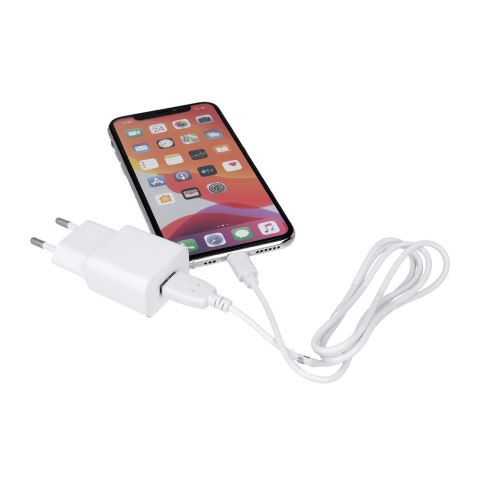 Maxlife ładowarka sieciowa MXTC-01 1x USB 1A biała + kabel USB-C Maxlife ładowarka sieciowa MXTC-01 1x USB 1A biała + kabel USB-C