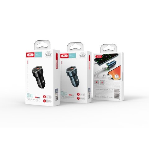 XO ładowarka samochodowa CC32 PD QC 3.0 20W 1X USB 1x USB-C niebieska XO ładowarka samochodowa CC32 PD QC 3.0 20W 1X USB 1x USB-C niebieska