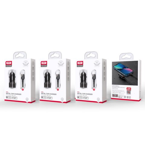 XO ładowarka samochodowa CC48 2x USB 2,4A czarna + kabel microUSB XO ładowarka samochodowa CC48 2x USB 2,4A czarna + kabel microUSB