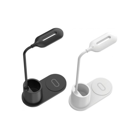 Rebeltec Lampka na biurko z ładowarką indukcyjna QI W600 10W High Speed czarna Rebeltec Lampka na biurko z ładowarką indukcyjna QI W600 10W High Speed czarna
