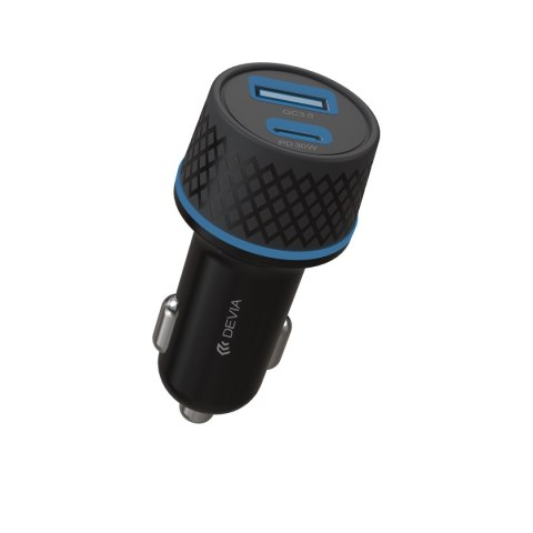 Devia ładowarka samochodowa Extreme PD QC 1x USB-C 1x USB 52,5W czarna + kabel USB-C - Lightning Devia ładowarka samochodowa Extreme PD QC 1x USB-C 1x USB 52,5W czarna + kabel USB-C - Lightning