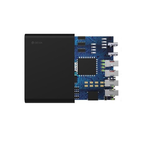Devia ładowarka sieciowa Extreme PD QC 3.0 75W 2x USB-C 4x USB czarna Devia ładowarka sieciowa Extreme PD QC 3.0 75W 2x USB-C 4x USB czarna