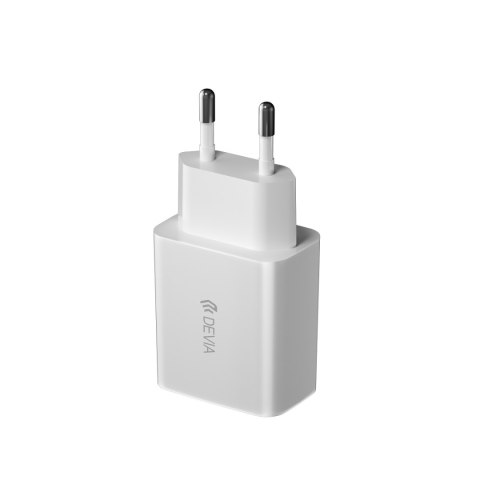 Devia ładowarka sieciowa Smart 2x USB 2,4A biała + kabel USB-C Devia ładowarka sieciowa Smart 2x USB 2,4A biała + kabel USB-C