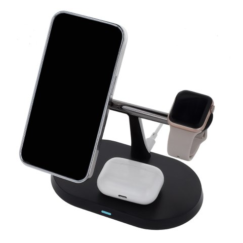Maxlife ładowarka bezprzewodowa 3w1 MXWC-03 15W czarna Maxlife ładowarka bezprzewodowa 3w1 MXWC-03 15W czarna