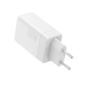 Maxlife ładowarka sieciowa PD QC MXTC-08-65ACC 2x USB-C 1x USB 65W biała