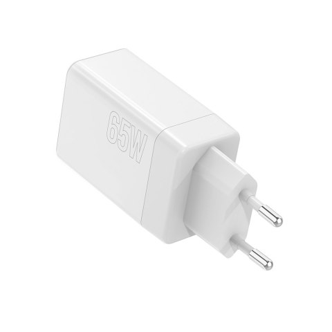 Maxlife ładowarka sieciowa PD QC MXTC-08-65ACC 2x USB-C 1x USB 65W biała Maxlife ładowarka sieciowa PD QC MXTC-08-65ACC 2x USB-C 1x USB 65W biała