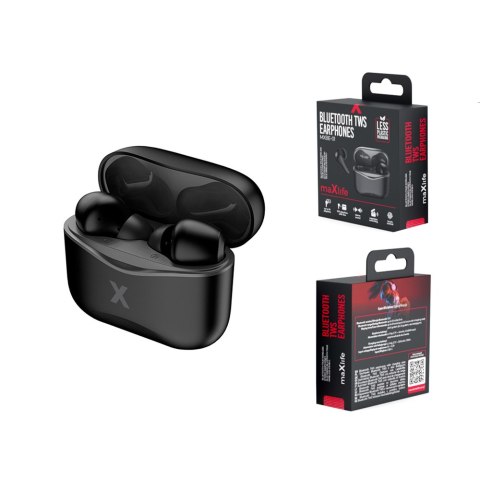 Maxlife słuchawki Bluetooth MXBE-01 TWS czarne dokanałowe Maxlife słuchawki Bluetooth MXBE-01 TWS czarne dokanałowe