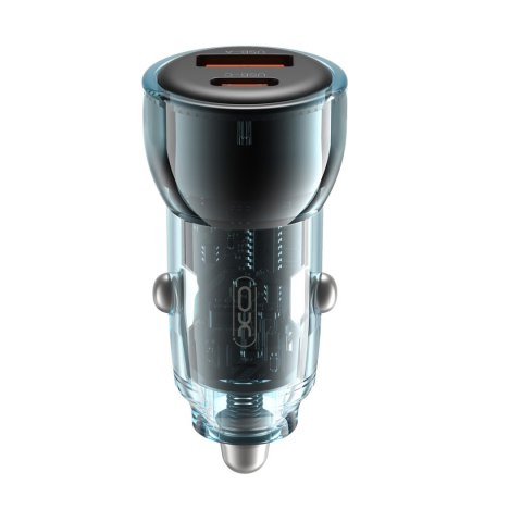 XO ładowarka samochodowa CC60 60W 1x USB 1x USB-C niebieska + kabel USB-C - USB-C XO ładowarka samochodowa CC60 60W 1x USB 1x USB-C niebieska + kabel USB-C - USB-C