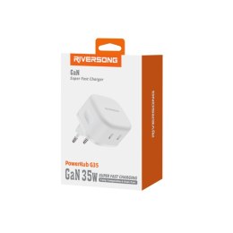 Riversong ładowarka sieciowa PowerKub G35 2x USB-C 35W biała AD107