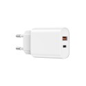 WIWU ładowarka sieciowa Wi-U002 PD + QC 20W 1x USB 1x USB-C biała