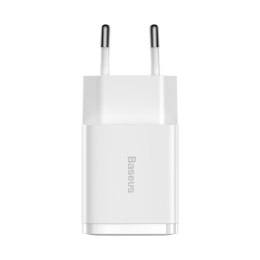 Baseus ładowarka sieciowa Compact 2 x USB biała 10,5W