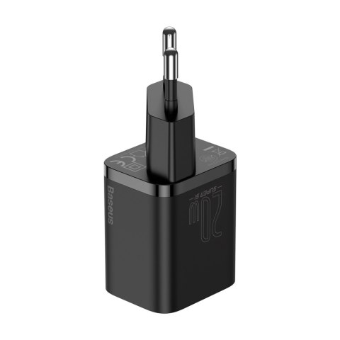 Baseus ładowarka sieciowa Super Si PD 20W 1x USB-C czarna Baseus ładowarka sieciowa Super Si PD 20W 1x USB-C czarna
